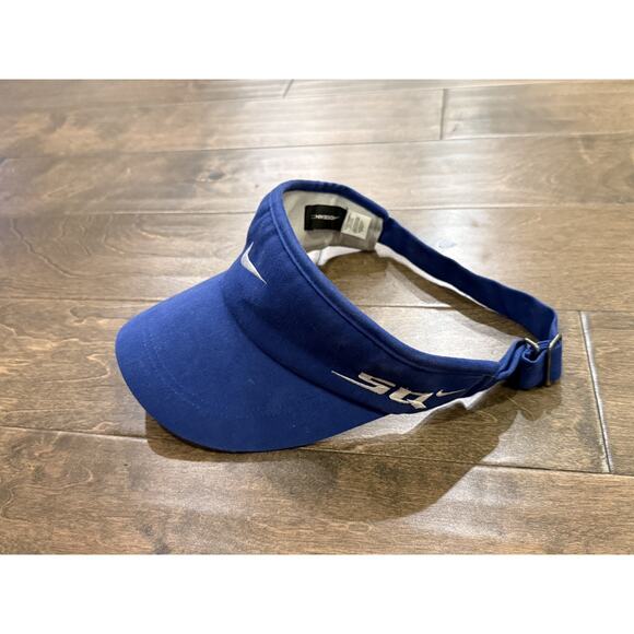 Nike Golf Mens Blue SQ One Adjustable Strapback Visor Hat One Size Fits All Cap - Picture 3 of 8